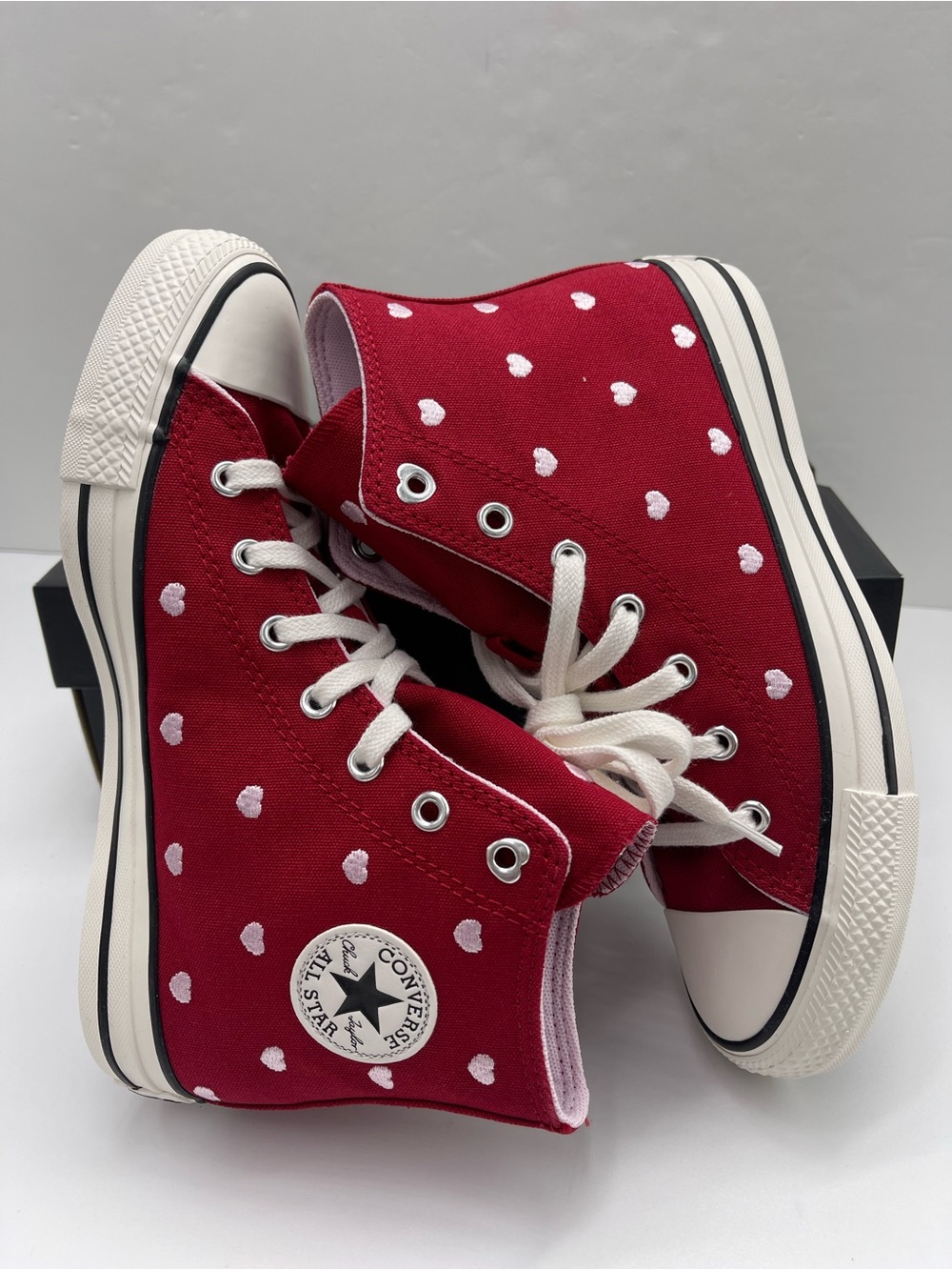 Converse A19065F WMNS 
CTAS HI
DAYS AHEAD/VINTAGE WHITE Sneakers 
Heart Print - Picture 9 of 16
